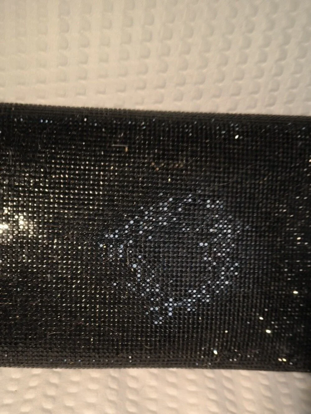 ALDO Black Sparkle Envelope Clutch/Wristlet  with Gold Chain/Strap